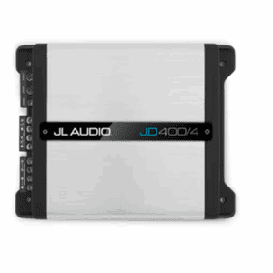 High-quality JL Audio JD400/4 car amplifier with black and gray design.