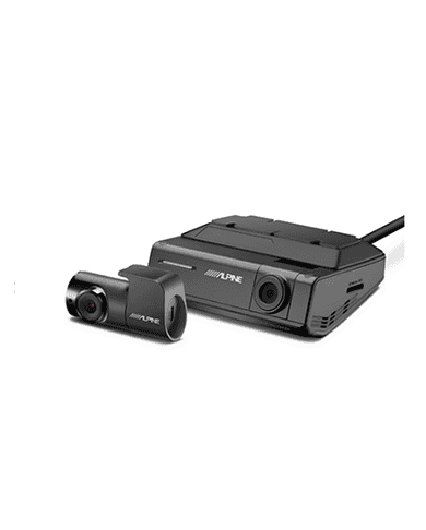 High-quality Alpine dash camera with wide-angle lens and night vision capabilities.